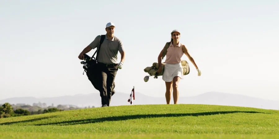 Par p&aring; golfbana