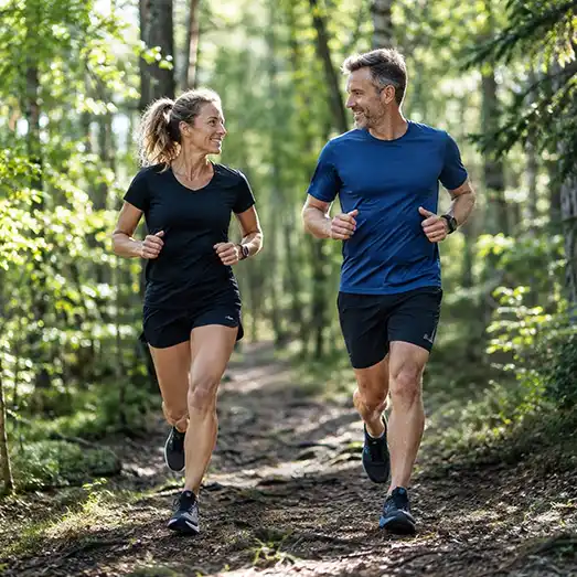 Anna och Peter gjorde ett linsbyte nu kan se springa i skogen igen